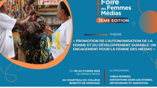 RDC – Médias : L’édition 2022 de la Foire des femmes des médias se tiendra du 09 au 11 mars